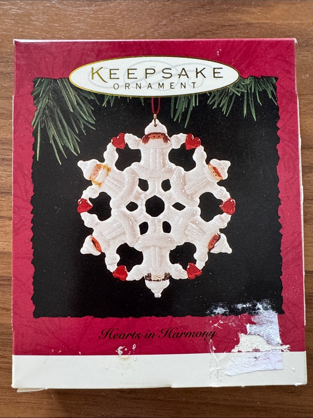 Hallmark Snowflake Christmas Ornament White and Red